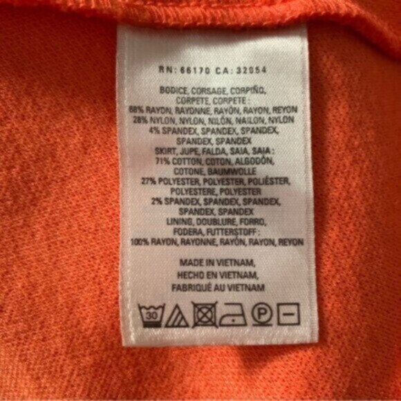 Anthropologie HD In Paris Orange Sleeveless Knee Length A Line Dress - Picture 15 of 17